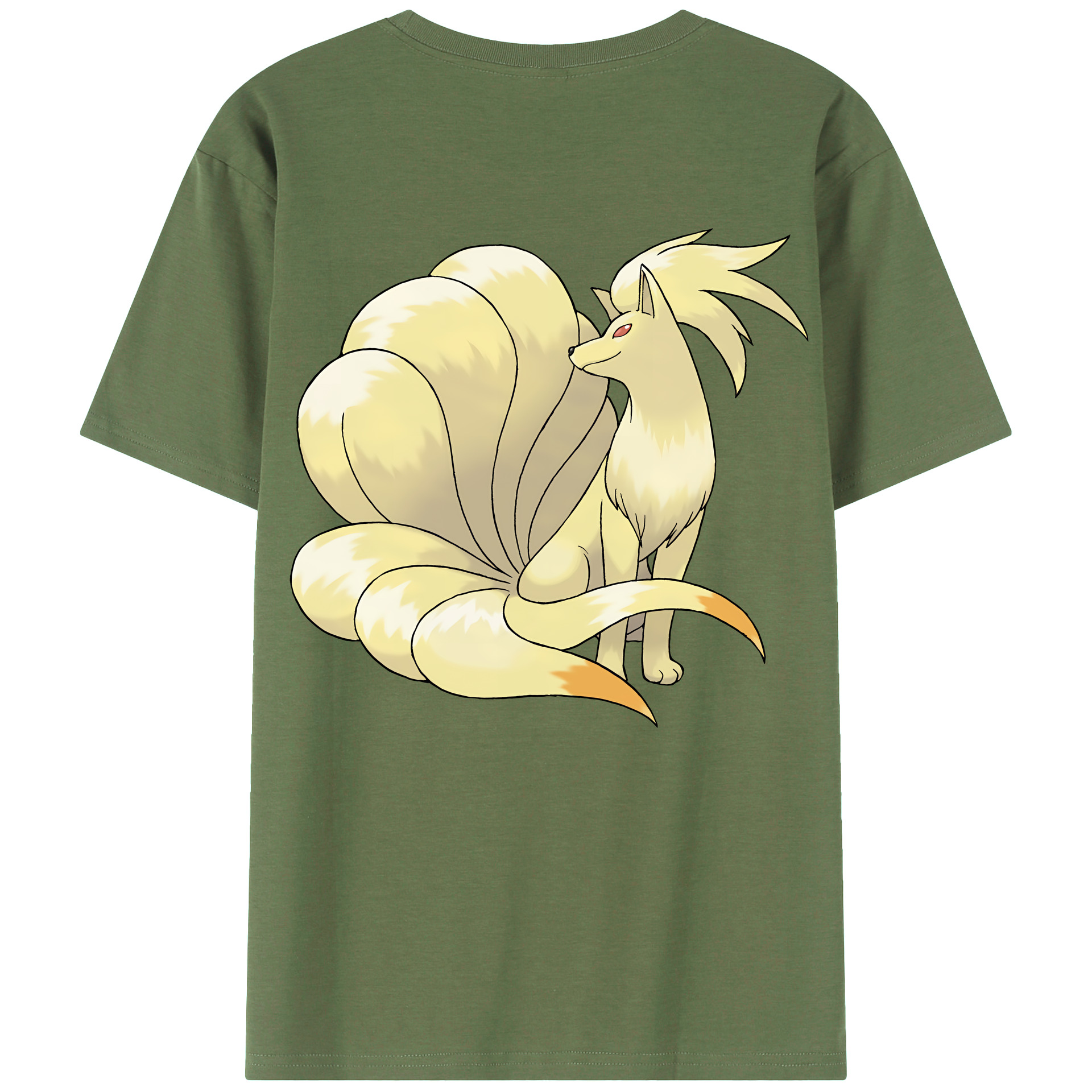 （画像用） ポケットモンスター Pokémon 綿100％ メンズ半袖Tシャツ（バックプリント） 通気性